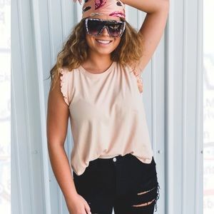 Sleeveless Pink Blouse by Ann Taylor